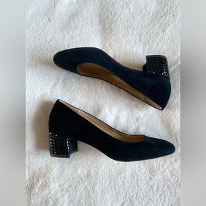Michael Kors black suede block heel pumps | holiday | office | shoes | heels | 9